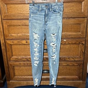 American Eagle Ripped Hi-Rise Jeggings